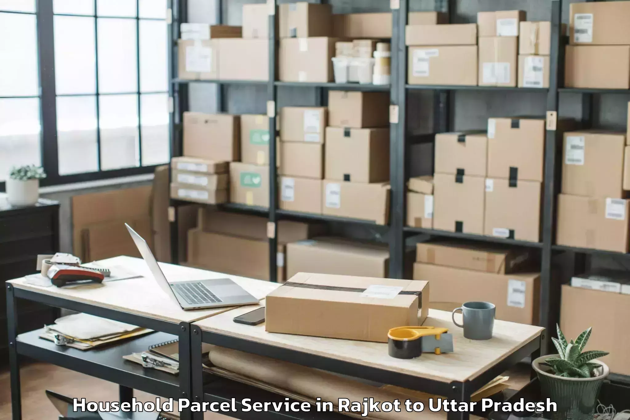 Book Rajkot to Misrikh Household Parcel Online